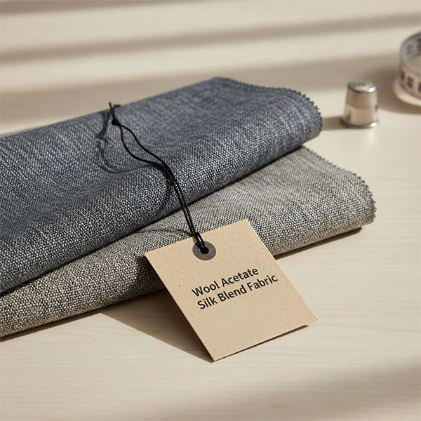 Villa-asetaattisilkkisekoitekangas